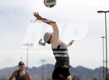Thumbnail 3 in Xavier College Prep vs. Salpointe Catholic (CatBox Classic Beach Invitational) photogallery.