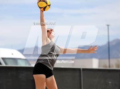 Thumbnail 1 in Xavier College Prep vs. Salpointe Catholic (CatBox Classic Beach Invitational) photogallery.