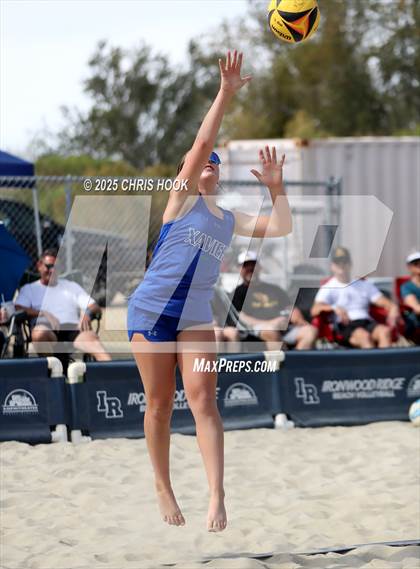 Thumbnail 2 in Xavier College Prep vs. Salpointe Catholic (CatBox Classic Beach Invitational) photogallery.
