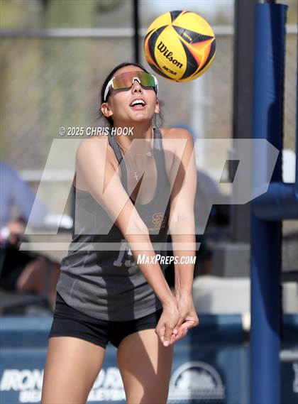 Thumbnail 1 in Xavier College Prep vs. Salpointe Catholic (CatBox Classic Beach Invitational) photogallery.