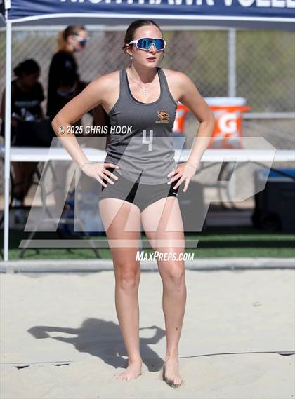 Thumbnail 2 in Xavier College Prep vs. Salpointe Catholic (CatBox Classic Beach Invitational) photogallery.