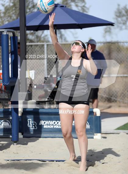 Thumbnail 3 in Xavier College Prep vs. Salpointe Catholic (CatBox Classic Beach Invitational) photogallery.
