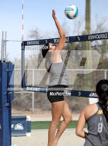 Thumbnail 2 in Xavier College Prep vs. Salpointe Catholic (CatBox Classic Beach Invitational) photogallery.