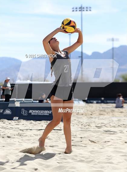Thumbnail 2 in Xavier College Prep vs. Salpointe Catholic (CatBox Classic Beach Invitational) photogallery.