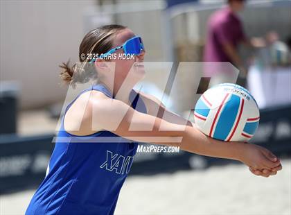 Thumbnail 2 in Xavier College Prep vs. Salpointe Catholic (CatBox Classic Beach Invitational) photogallery.