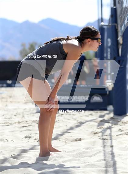 Thumbnail 2 in Xavier College Prep vs. Salpointe Catholic (CatBox Classic Beach Invitational) photogallery.