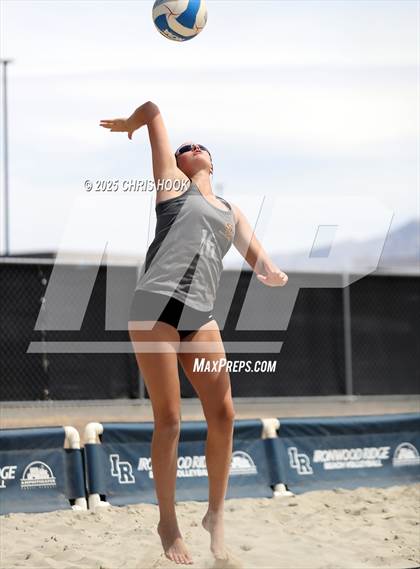 Thumbnail 2 in Xavier College Prep vs. Salpointe Catholic (CatBox Classic Beach Invitational) photogallery.