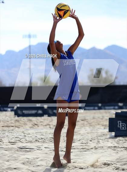 Thumbnail 1 in Xavier College Prep vs. Salpointe Catholic (CatBox Classic Beach Invitational) photogallery.