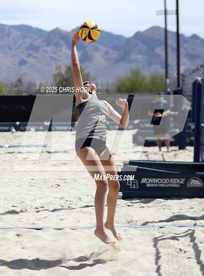 Thumbnail 3 in Xavier College Prep vs. Salpointe Catholic (CatBox Classic Beach Invitational) photogallery.