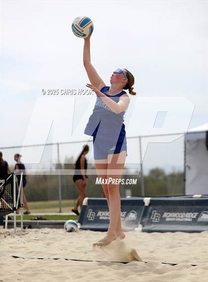 Thumbnail 2 in Xavier College Prep vs. Salpointe Catholic (CatBox Classic Beach Invitational) photogallery.