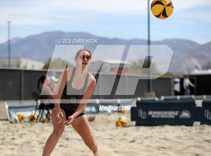 Thumbnail 2 in Xavier College Prep vs. Salpointe Catholic (CatBox Classic Beach Invitational) photogallery.