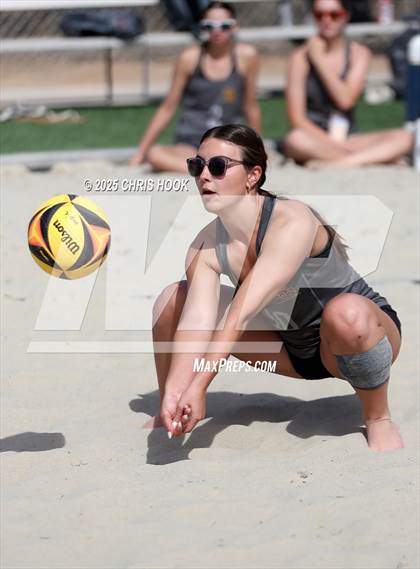 Thumbnail 2 in Xavier College Prep vs. Salpointe Catholic (CatBox Classic Beach Invitational) photogallery.