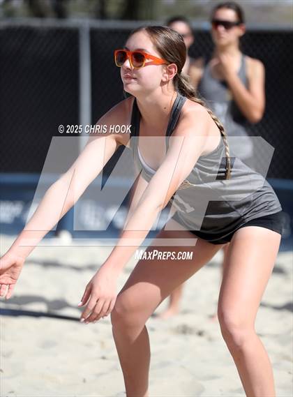 Thumbnail 3 in Xavier College Prep vs. Salpointe Catholic (CatBox Classic Beach Invitational) photogallery.