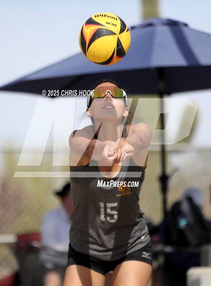 Thumbnail 1 in Xavier College Prep vs. Salpointe Catholic (CatBox Classic Beach Invitational) photogallery.