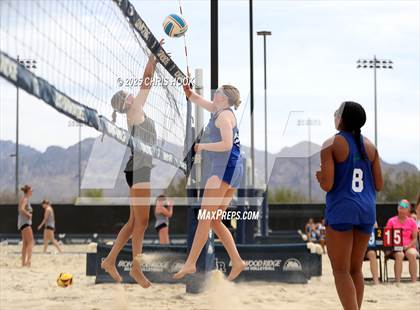 Thumbnail 2 in Xavier College Prep vs. Salpointe Catholic (CatBox Classic Beach Invitational) photogallery.