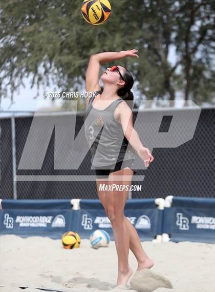 Thumbnail 2 in Xavier College Prep vs. Salpointe Catholic (CatBox Classic Beach Invitational) photogallery.