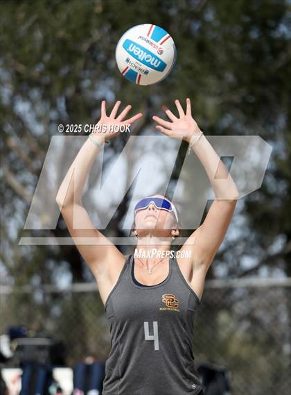 Thumbnail 2 in Xavier College Prep vs. Salpointe Catholic (CatBox Classic Beach Invitational) photogallery.