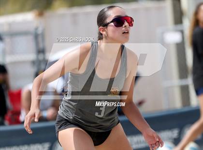 Thumbnail 2 in Xavier College Prep vs. Salpointe Catholic (CatBox Classic Beach Invitational) photogallery.