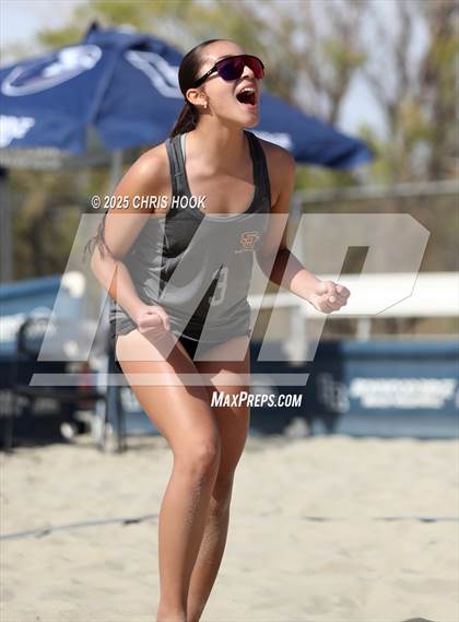 Thumbnail 3 in Xavier College Prep vs. Salpointe Catholic (CatBox Classic Beach Invitational) photogallery.