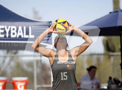 Thumbnail 2 in Xavier College Prep vs. Salpointe Catholic (CatBox Classic Beach Invitational) photogallery.
