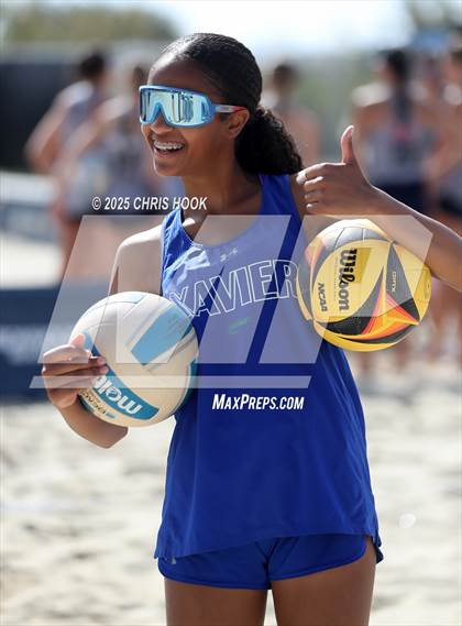 Thumbnail 3 in Xavier College Prep vs. Salpointe Catholic (CatBox Classic Beach Invitational) photogallery.