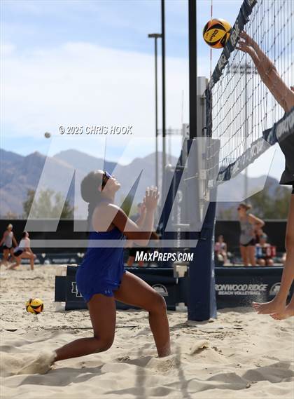 Thumbnail 1 in Xavier College Prep vs. Salpointe Catholic (CatBox Classic Beach Invitational) photogallery.