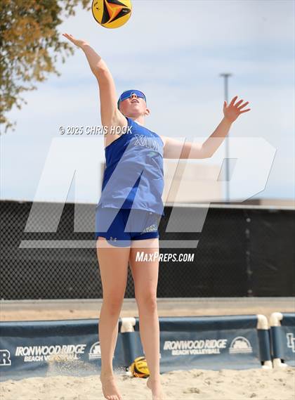 Thumbnail 3 in Xavier College Prep vs. Salpointe Catholic (CatBox Classic Beach Invitational) photogallery.