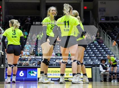 Thumbnail 3 in Blum vs. Neches (UIL 1A Volleyball Semifinal) photogallery.