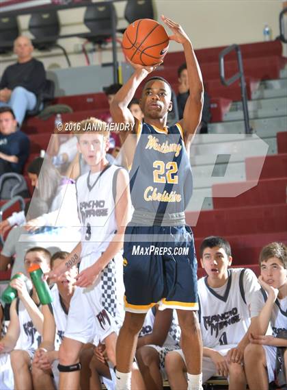 Thumbnail 2 in Rancho Mirage vs Westbury Christian (Rancho Mirage Holiday Invitational) photogallery.