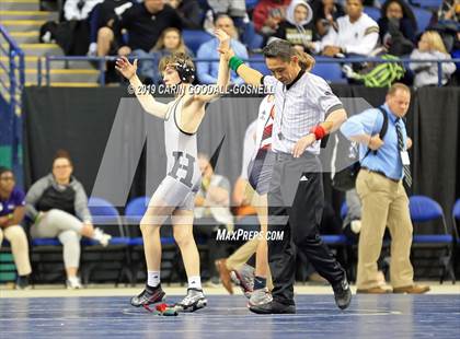 Thumbnail 3 in NCHSAA State 4A Wrestling Championships (Finals) photogallery.