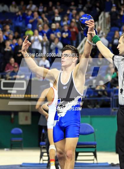 Thumbnail 3 in NCHSAA State 4A Wrestling Championships (Finals) photogallery.