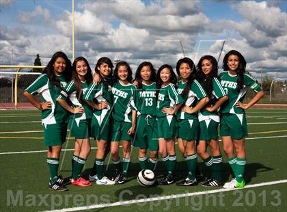 Thumbnail 2 in Monterey Trail Junior Varsity Girls Soccer Team and Individual Photos photogallery.