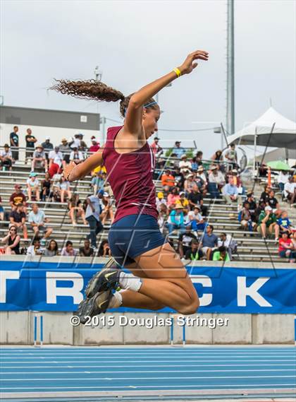 Thumbnail 1 in CIF State Track and Field Championships (Girls Triple Jump Finals) photogallery.