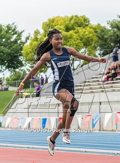 Thumbnail 2 in CIF State Track and Field Championships (Girls Triple Jump Finals) photogallery.