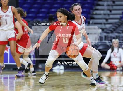 Thumbnail 3 in Holliday vs. Columbus (UIL 3A Basketball State Semifinal) photogallery.