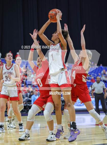 Thumbnail 1 in Holliday vs. Columbus (UIL 3A Basketball State Semifinal) photogallery.