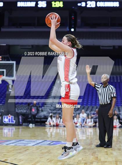 Thumbnail 2 in Holliday vs. Columbus (UIL 3A Basketball State Semifinal) photogallery.