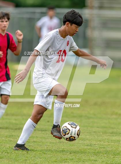 Thumbnail 2 in Village Christian Academy vs Berean Baptist Academy (Berean Baptist Academy Soccer Jamboree) (scrimmage) photogallery.