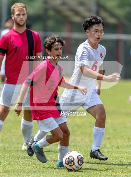 Thumbnail 2 in Village Christian Academy vs Berean Baptist Academy (Berean Baptist Academy Soccer Jamboree) (scrimmage) photogallery.