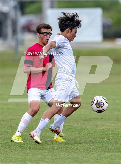 Thumbnail 2 in Village Christian Academy vs Berean Baptist Academy (Berean Baptist Academy Soccer Jamboree) (scrimmage) photogallery.