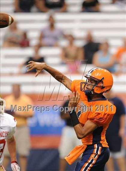 Thumbnail 3 in Liverpool vs. St. Francis Prep (Syracuse Kickoff Classic) photogallery.