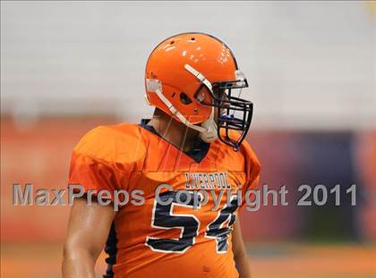Thumbnail 3 in Liverpool vs. St. Francis Prep (Syracuse Kickoff Classic) photogallery.