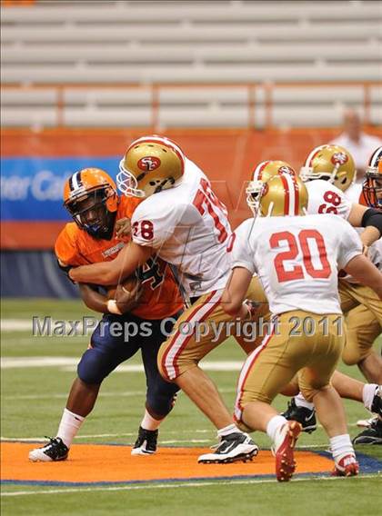 Thumbnail 1 in Liverpool vs. St. Francis Prep (Syracuse Kickoff Classic) photogallery.