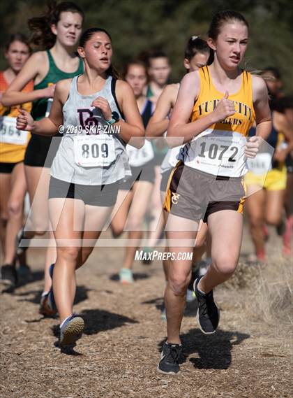 Thumbnail 2 in CIF Sac-Joaquin Section Cross Country Championships (D3 Girls) photogallery.