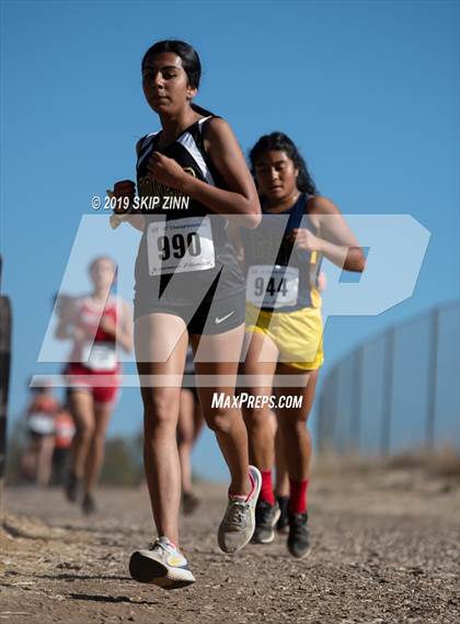 Thumbnail 2 in CIF Sac-Joaquin Section Cross Country Championships (D3 Girls) photogallery.