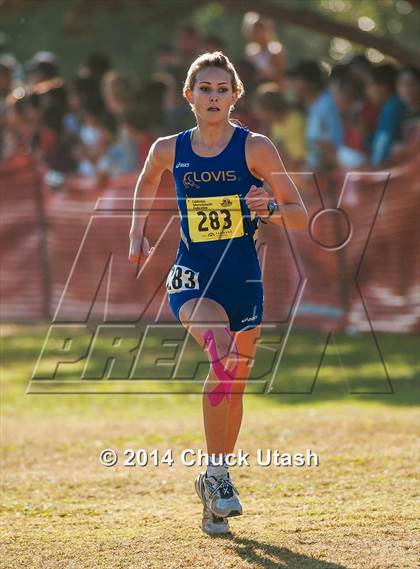 Thumbnail 1 in CIF State Cross Country Championships (D1 Girls Race) photogallery.