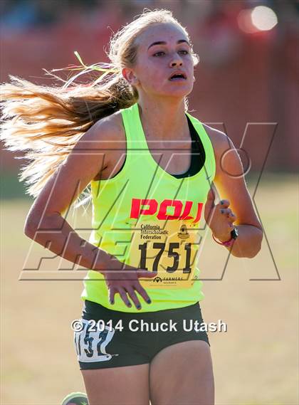 Thumbnail 1 in CIF State Cross Country Championships (D1 Girls Race) photogallery.