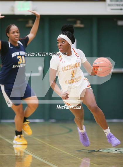 Thumbnail 2 in New Hope Academy vs. Cathedral Catholic (MLK Showcase) photogallery.