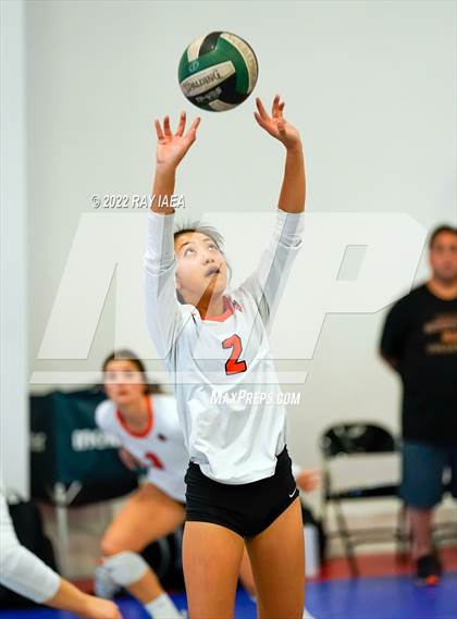 Thumbnail 3 in Franklin vs Roseville (Carmichael Invitational Volleyball Tournament)  photogallery.