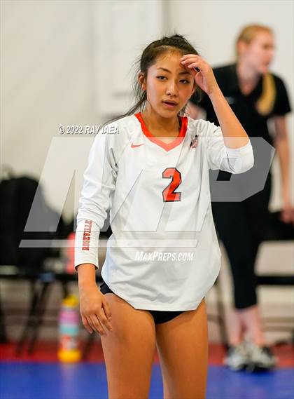 Thumbnail 2 in Franklin vs Roseville (Carmichael Invitational Volleyball Tournament)  photogallery.